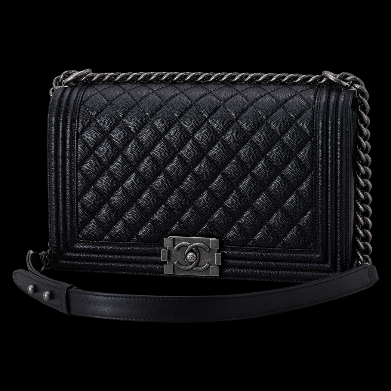 CHANEL(USED)샤넬 캐비어 보이샤넬 라지 플랩백
