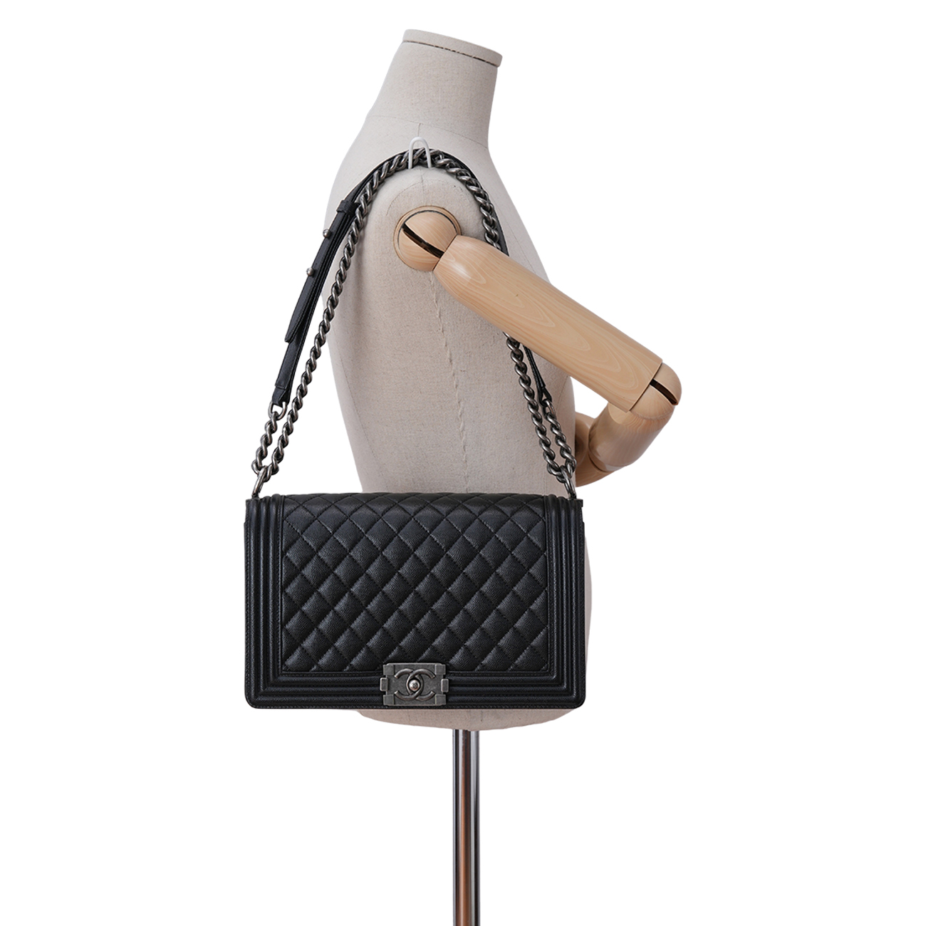 CHANEL(USED)샤넬 캐비어 보이샤넬 라지 플랩백