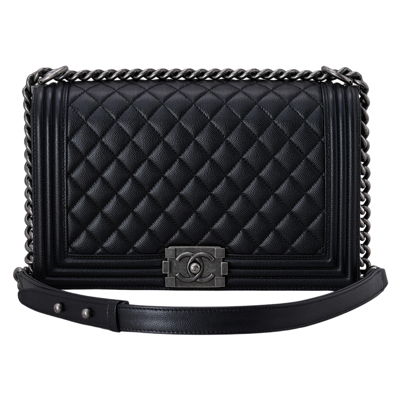 CHANEL(USED)샤넬 캐비어 보이샤넬 라지 플랩백