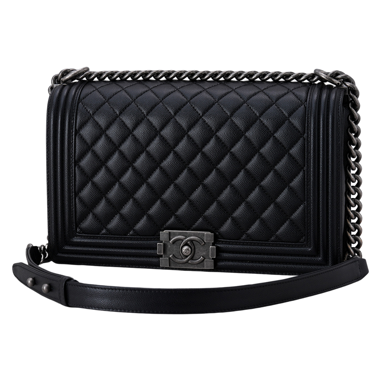 CHANEL(USED)샤넬 캐비어 보이샤넬 라지 플랩백