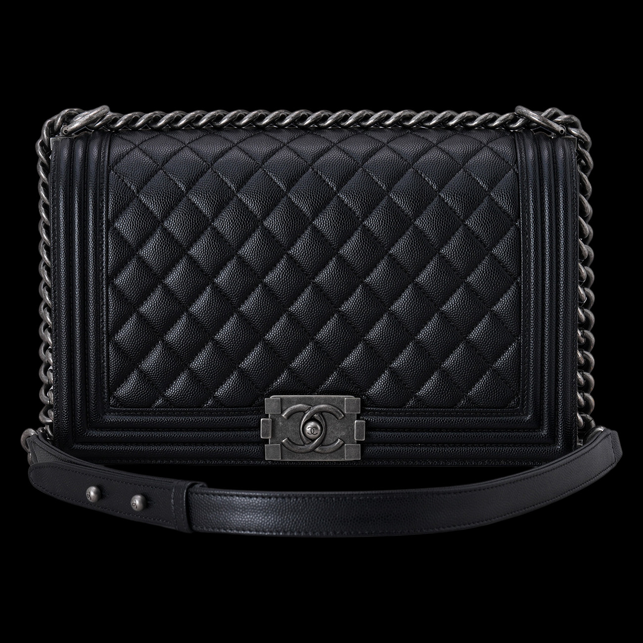 CHANEL(USED)샤넬 캐비어 보이샤넬 라지 플랩백
