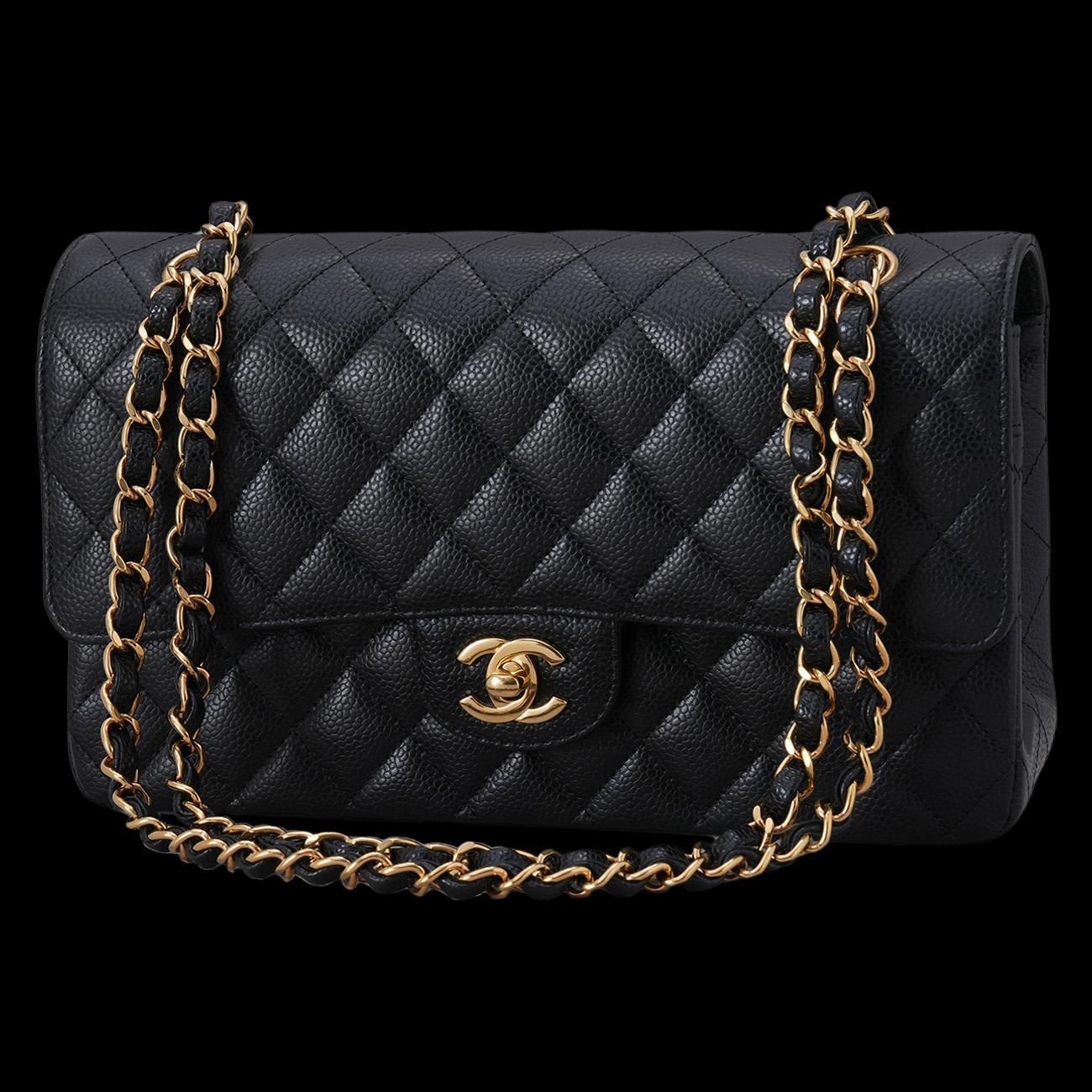 CHANEL(USED)샤넬 캐비어 클래식 미듐 플랩백