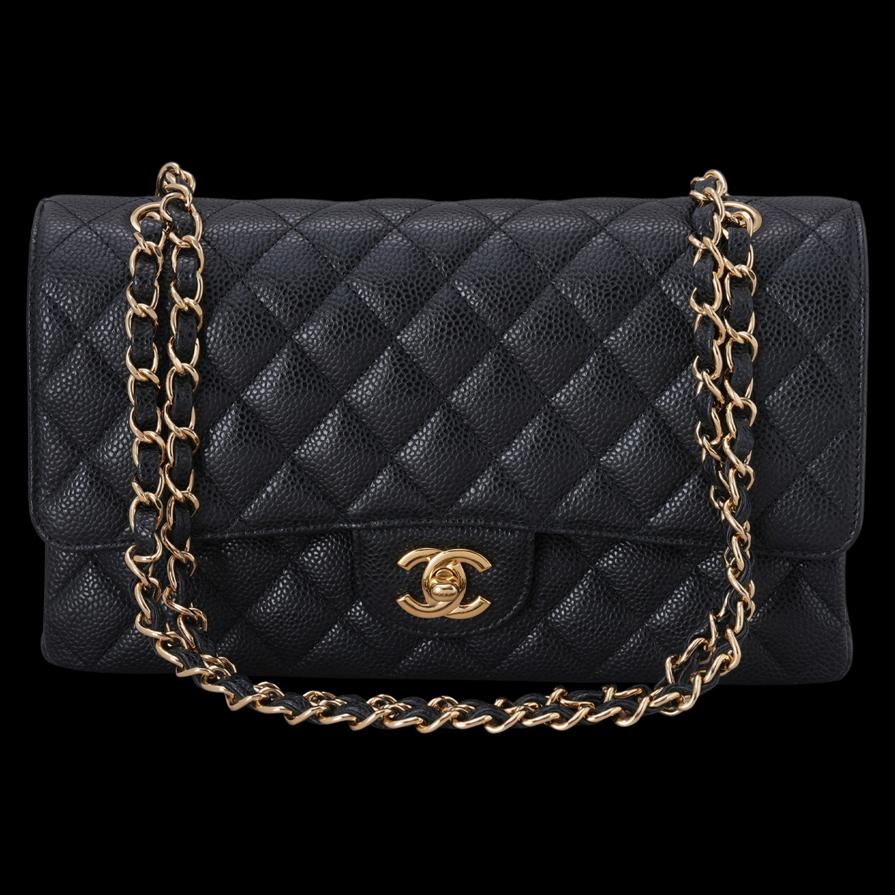 CHANEL(USED)샤넬 클래식 캐비어 미듐 플랩백