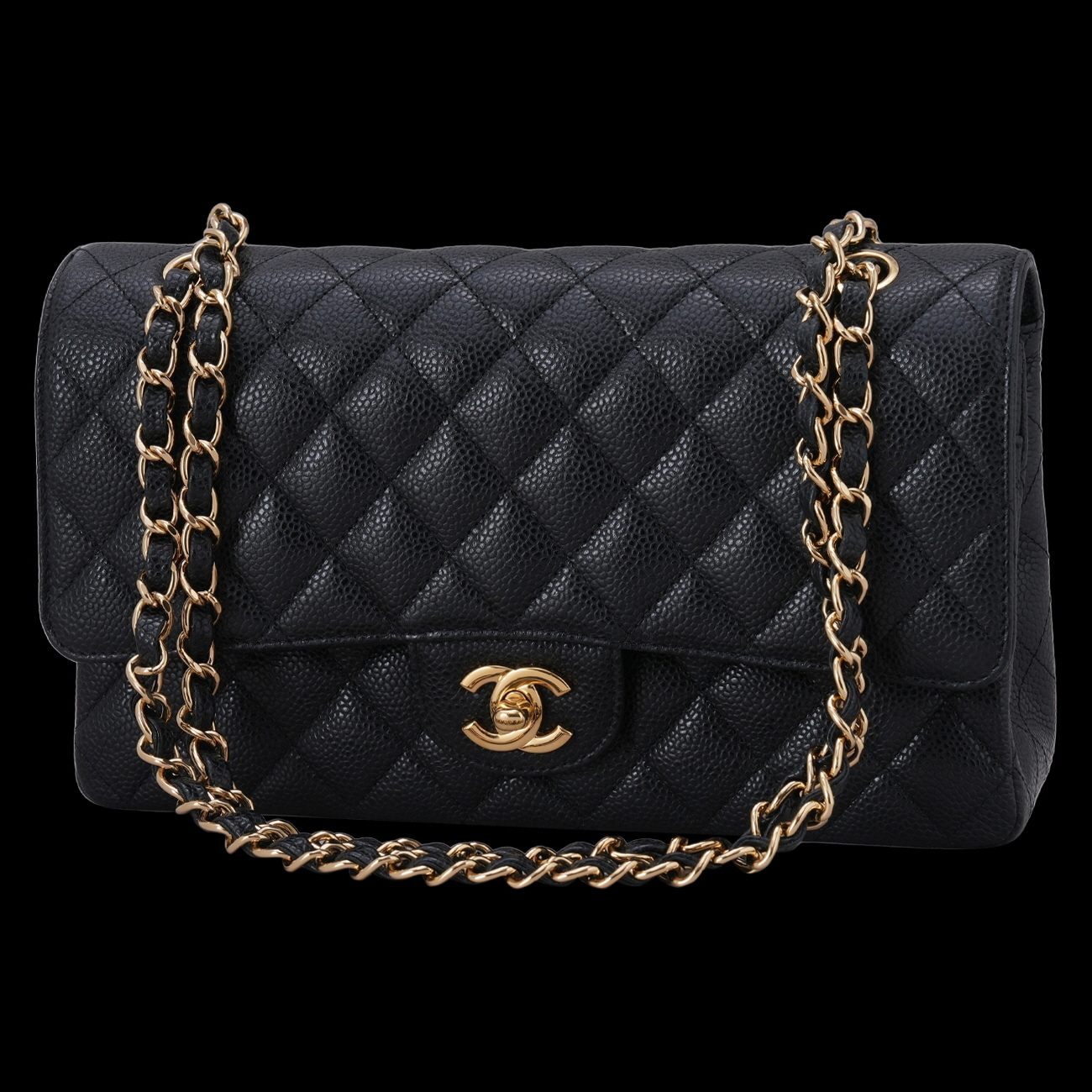 CHANEL(USED)샤넬 클래식 캐비어 미듐 플랩백