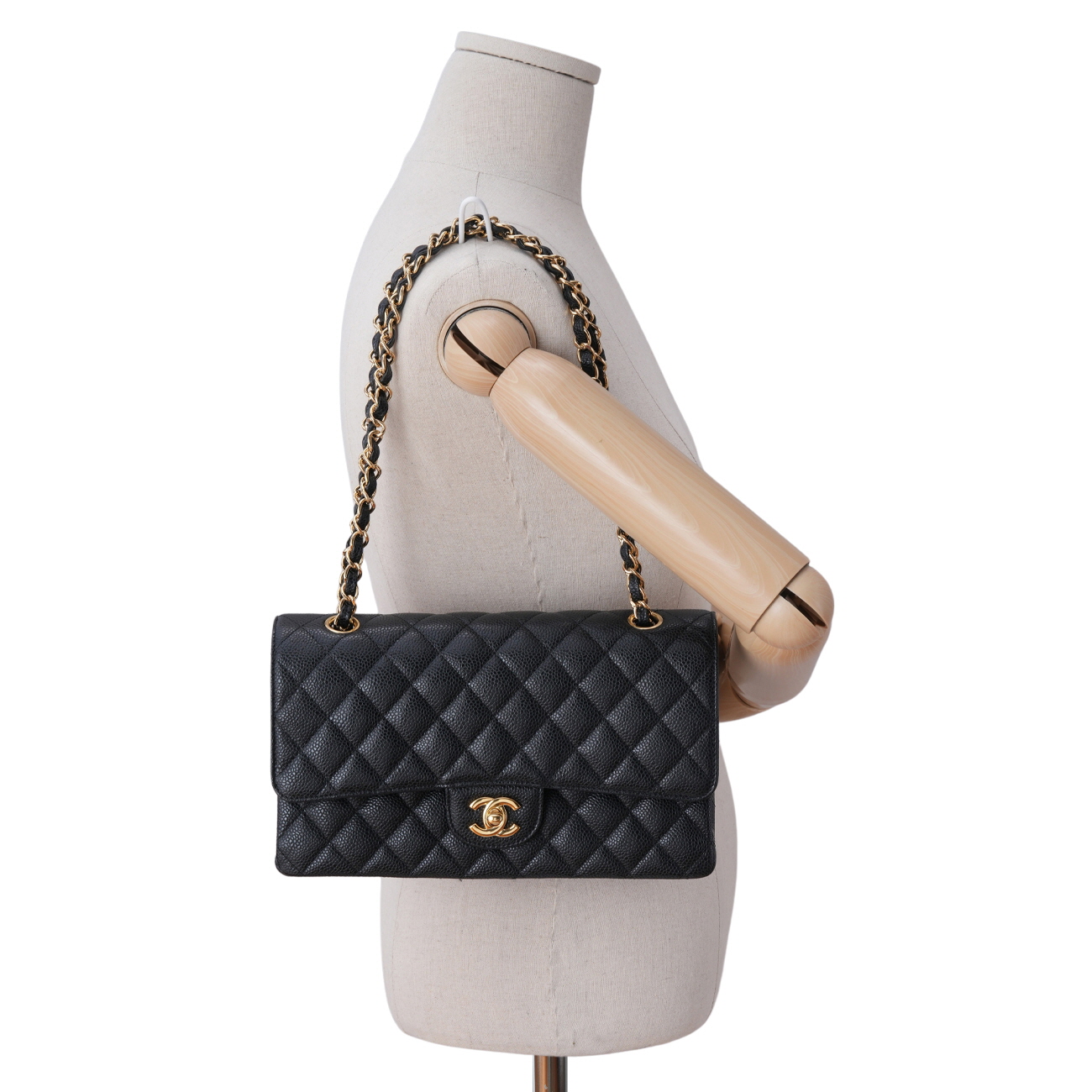 CHANEL(USED)샤넬 클래식 캐비어 미듐 플랩백