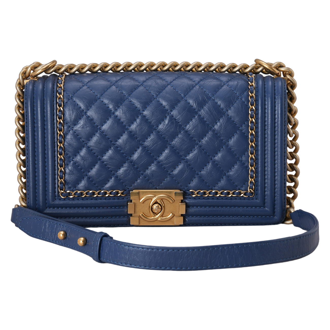 CHANEL(USED)샤넬 A67086 시즌 보이샤넬 미듐 플랩백