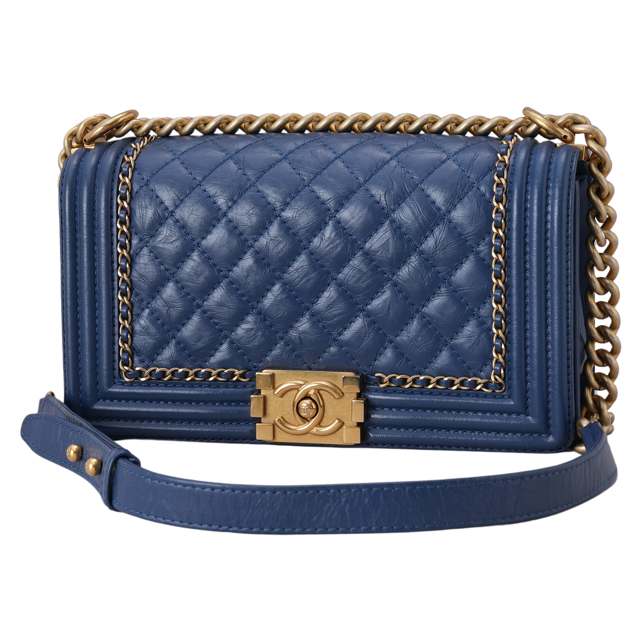 CHANEL(USED)샤넬 A67086 시즌 보이샤넬 미듐 플랩백