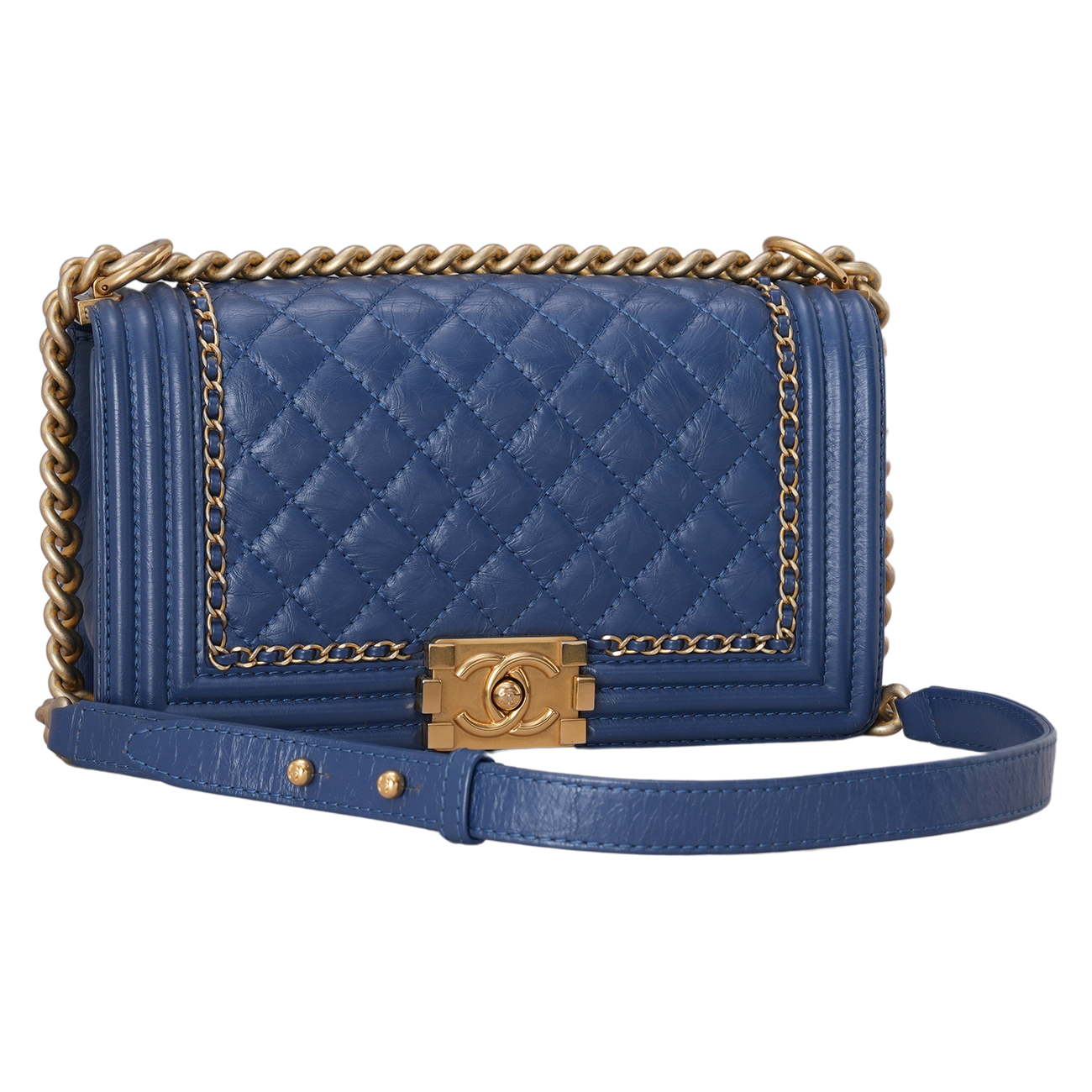 CHANEL(USED)샤넬 A67086 시즌 보이샤넬 미듐 플랩백