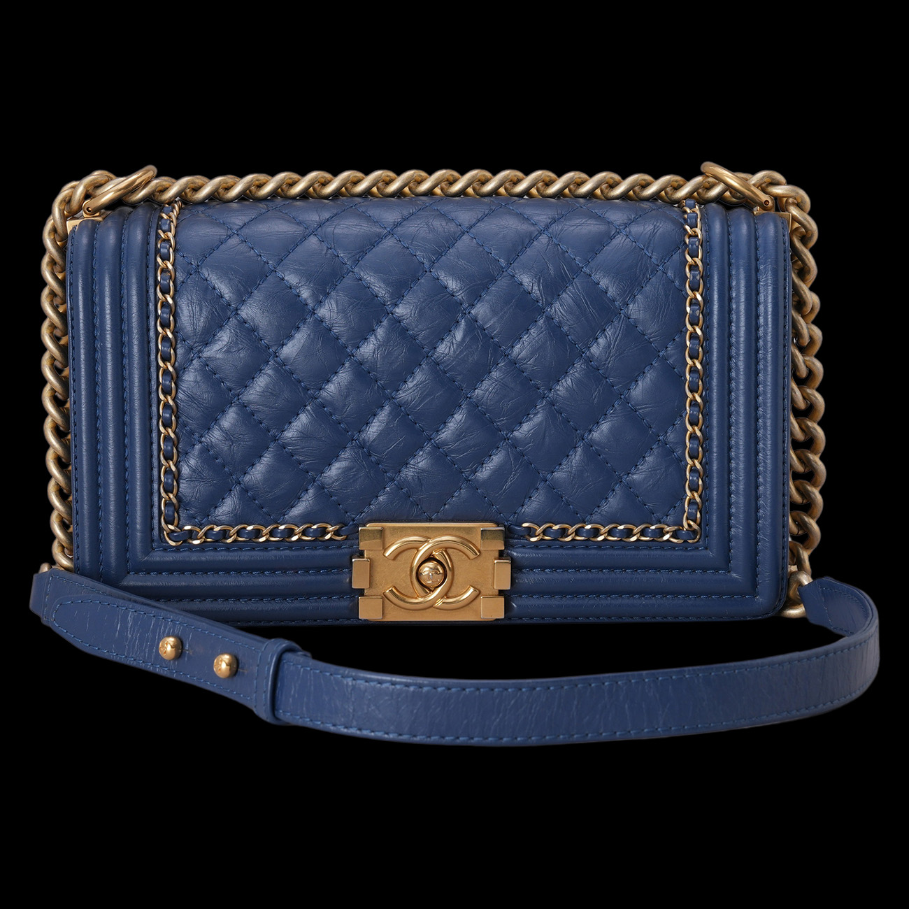 CHANEL(USED)샤넬 A67086 시즌 보이샤넬 미듐 플랩백