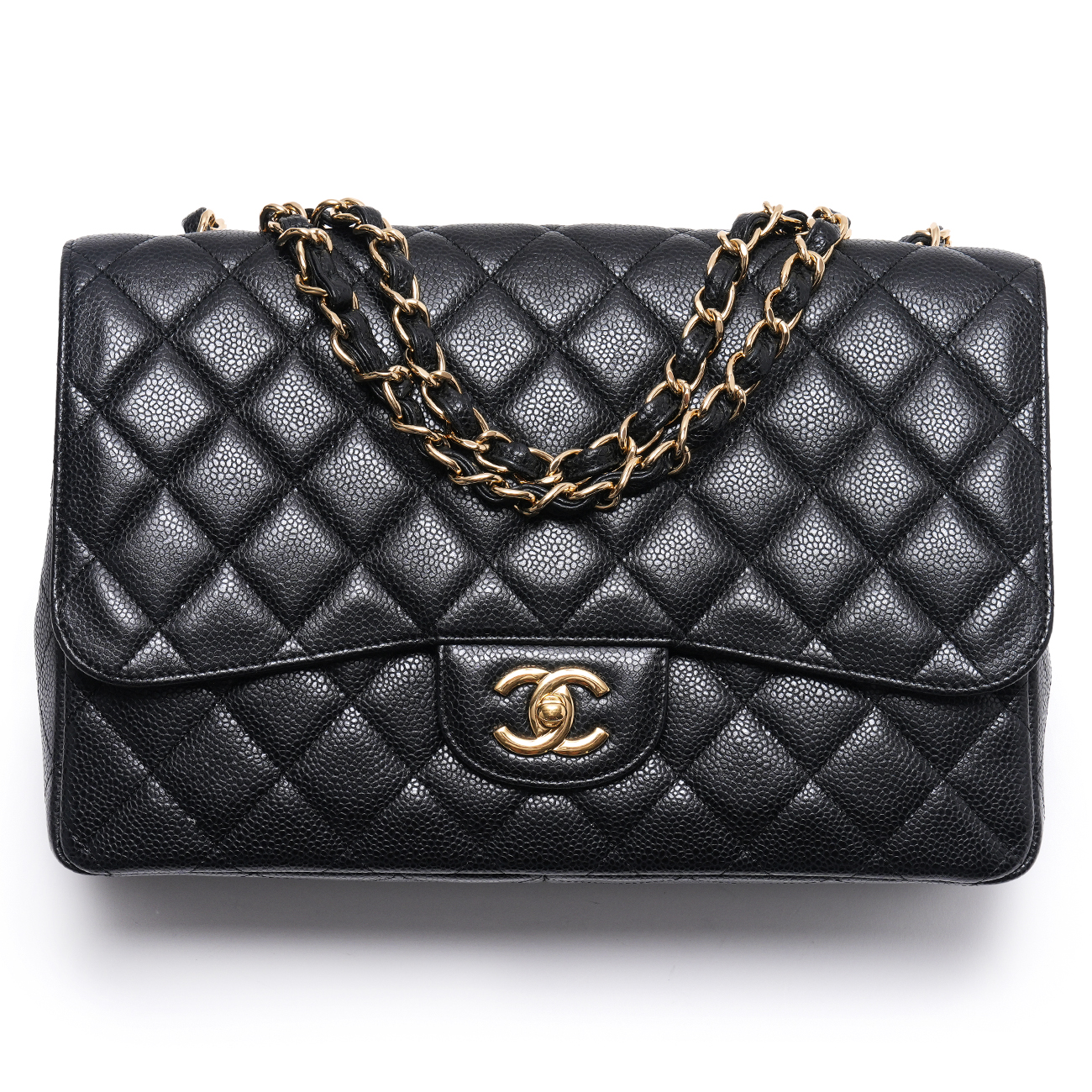 CHANEL(USED)샤넬 클래식 캐비어 라지 원플랩백