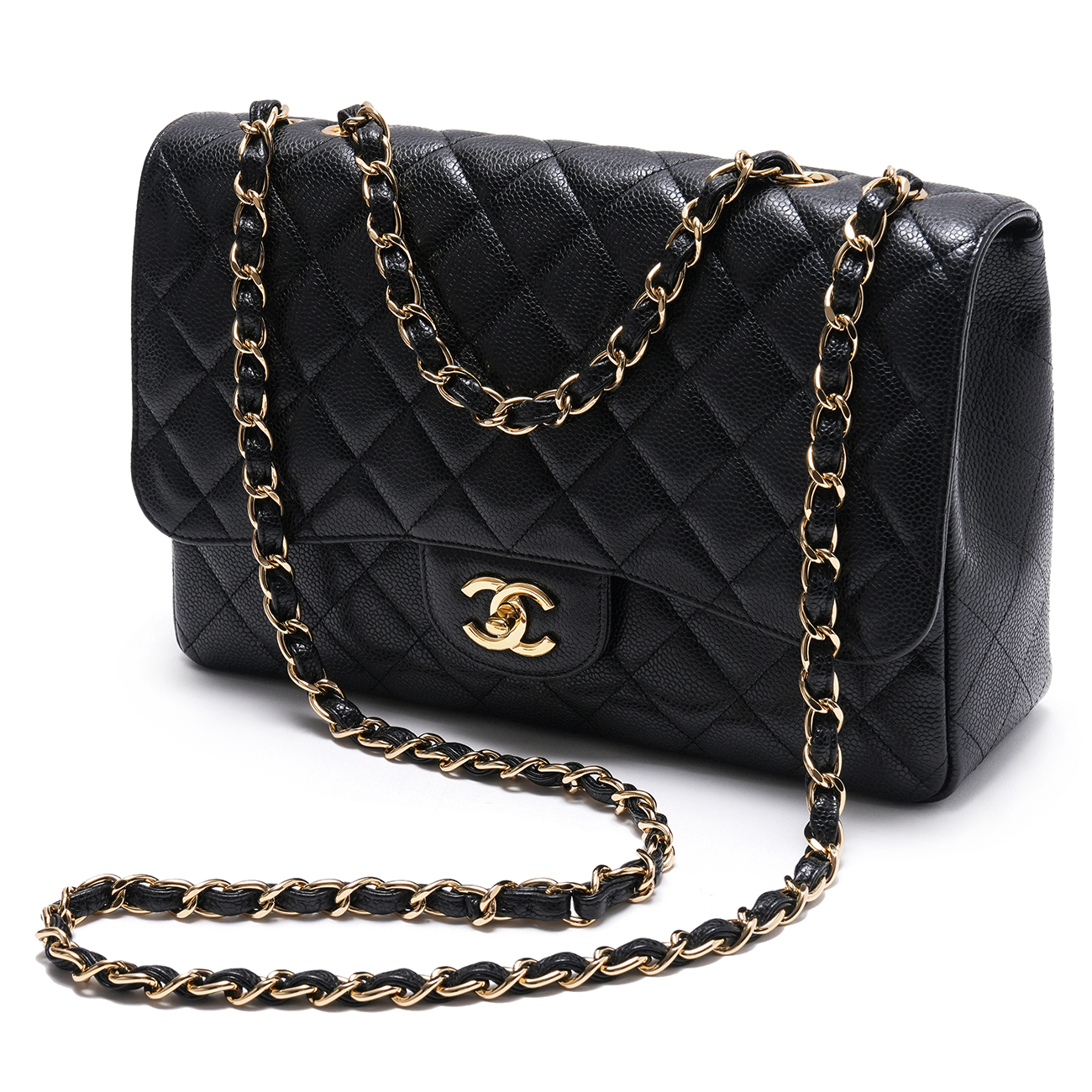 CHANEL(USED)샤넬 클래식 캐비어 라지 원플랩백