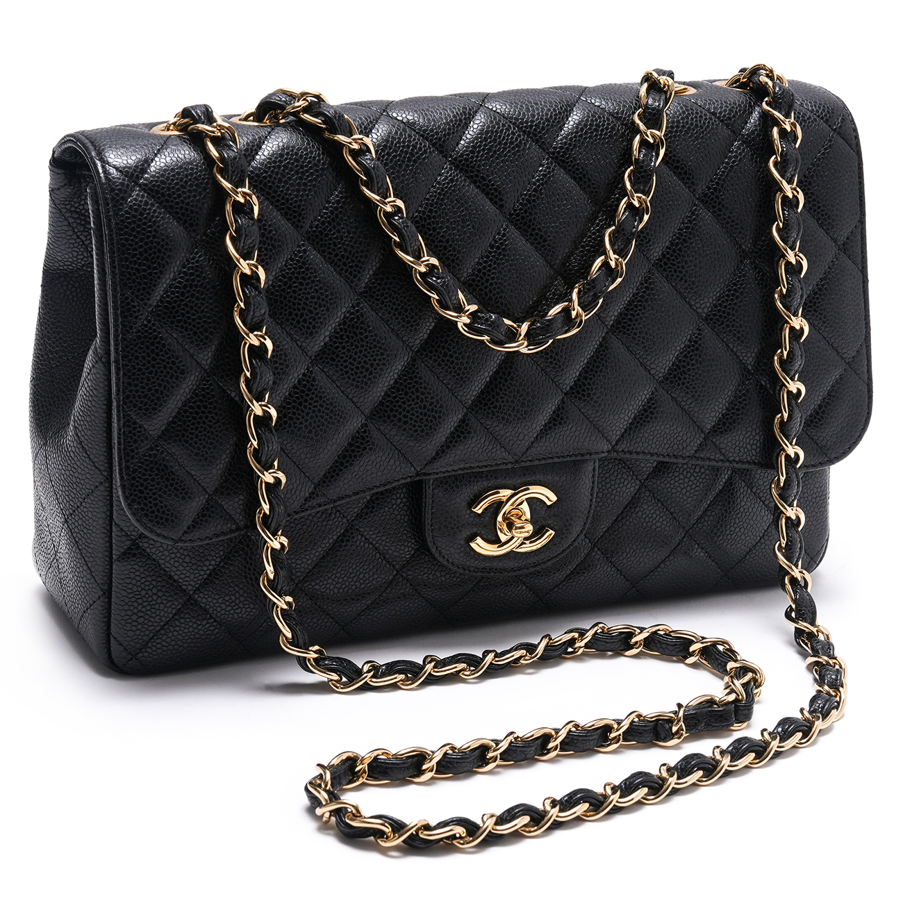 CHANEL(USED)샤넬 클래식 캐비어 라지 원플랩백