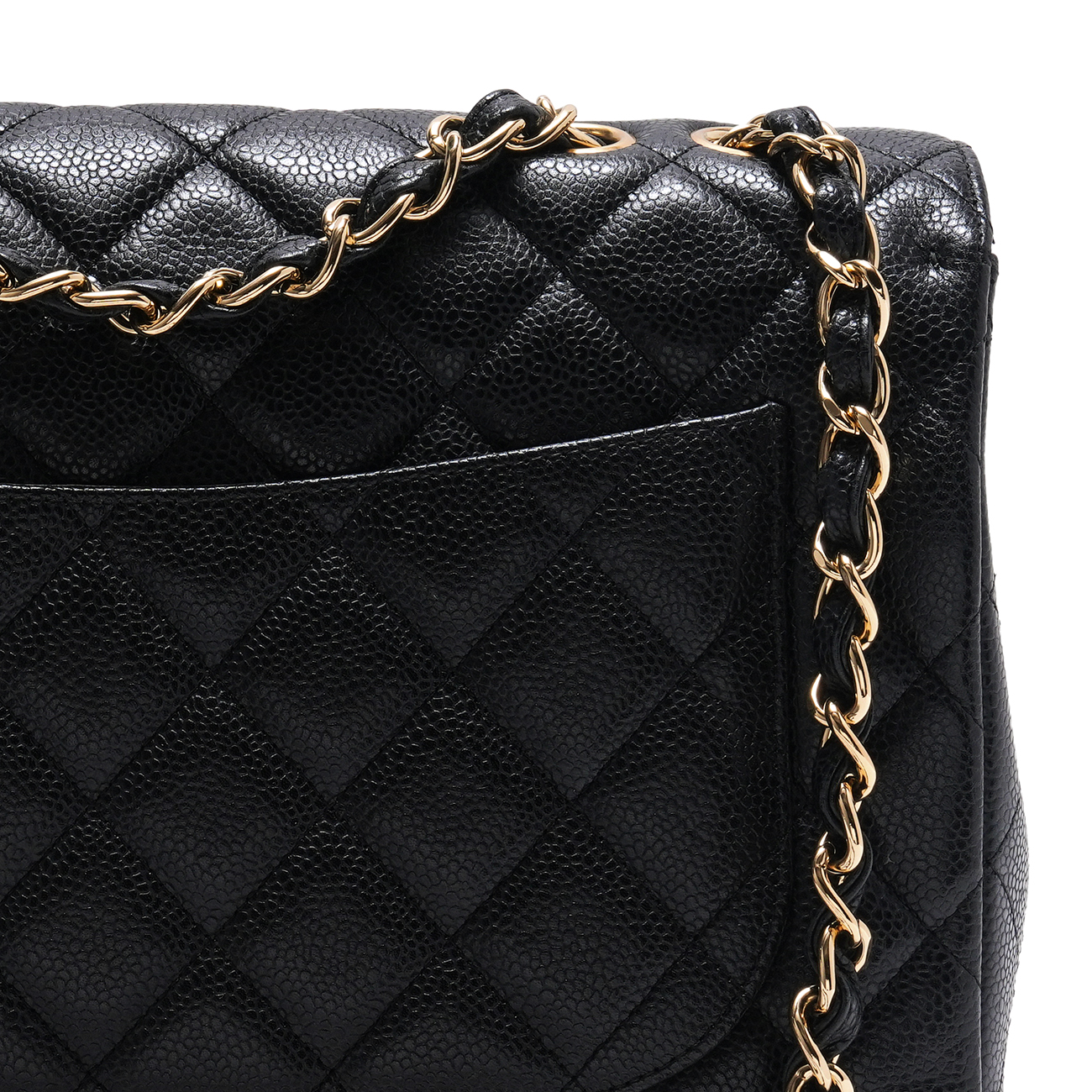 CHANEL(USED)샤넬 클래식 캐비어 라지 원플랩백