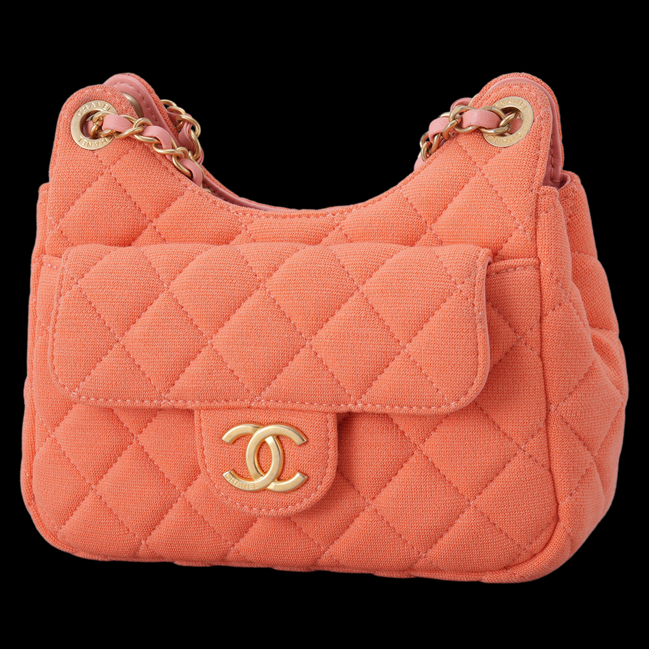 CHANEL(USED)샤넬 시즌 패브릭 호보백