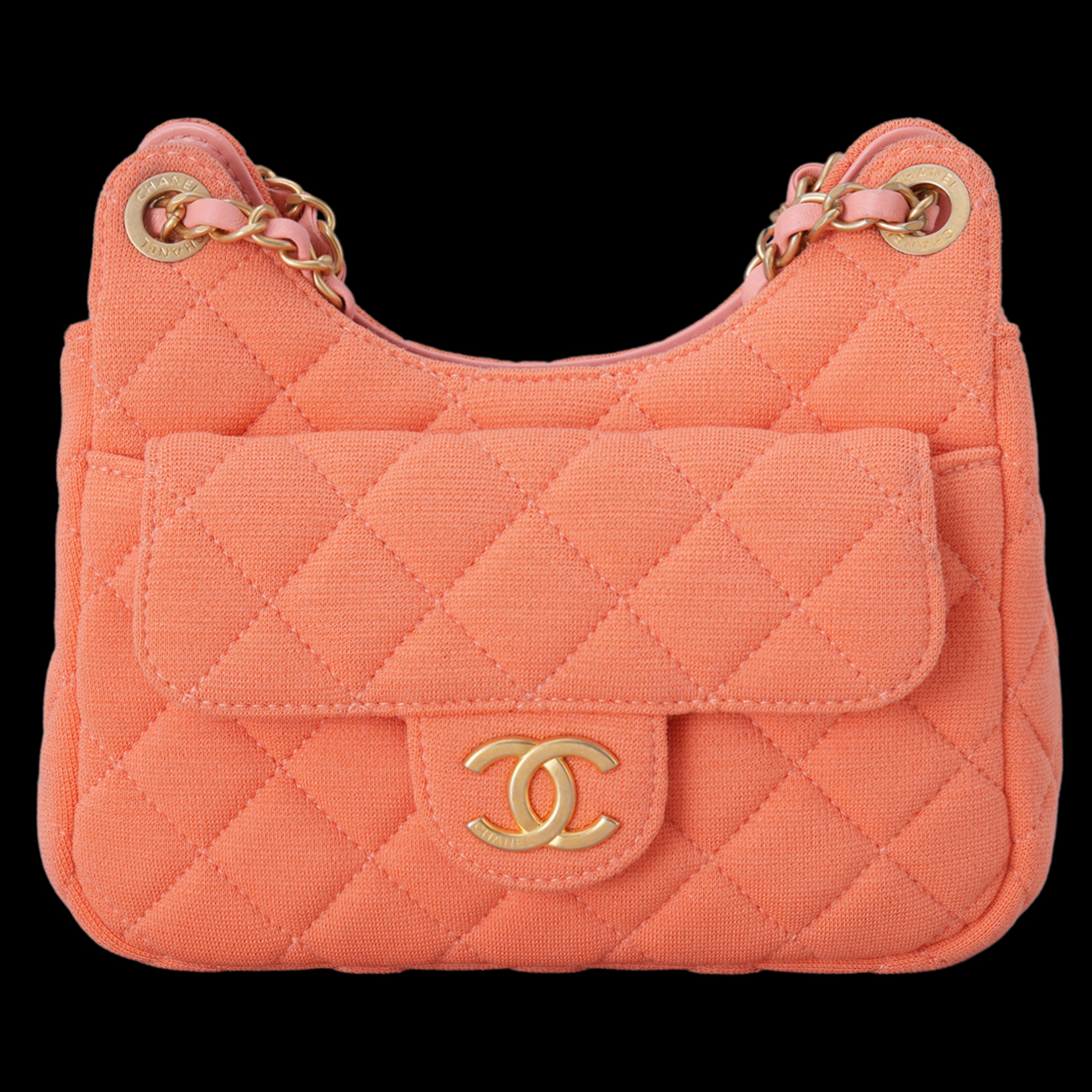 CHANEL(USED)샤넬 시즌 패브릭 호보백