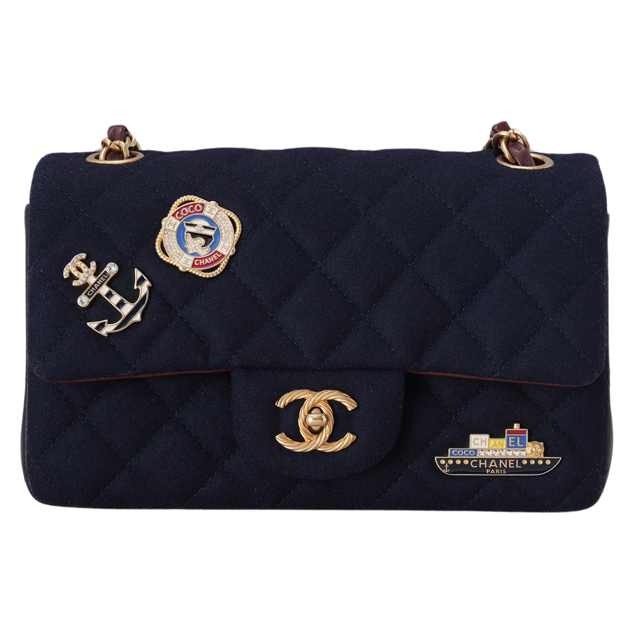 CHANEL(USED)샤넬 A69900 시즌 패브릭 클래식 뉴미니 크로스백