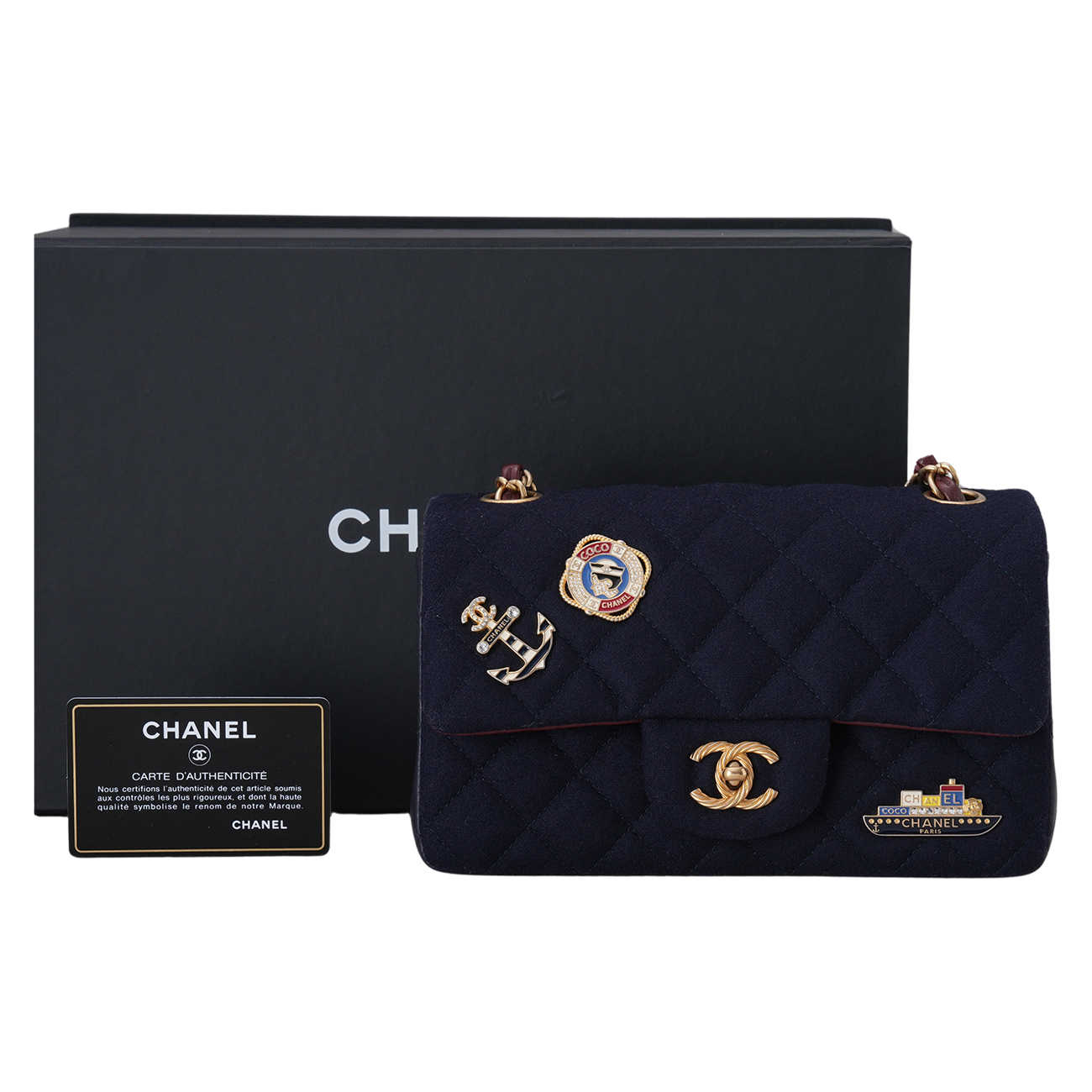 CHANEL(USED)샤넬 A69900 시즌 패브릭 클래식 뉴미니 크로스백