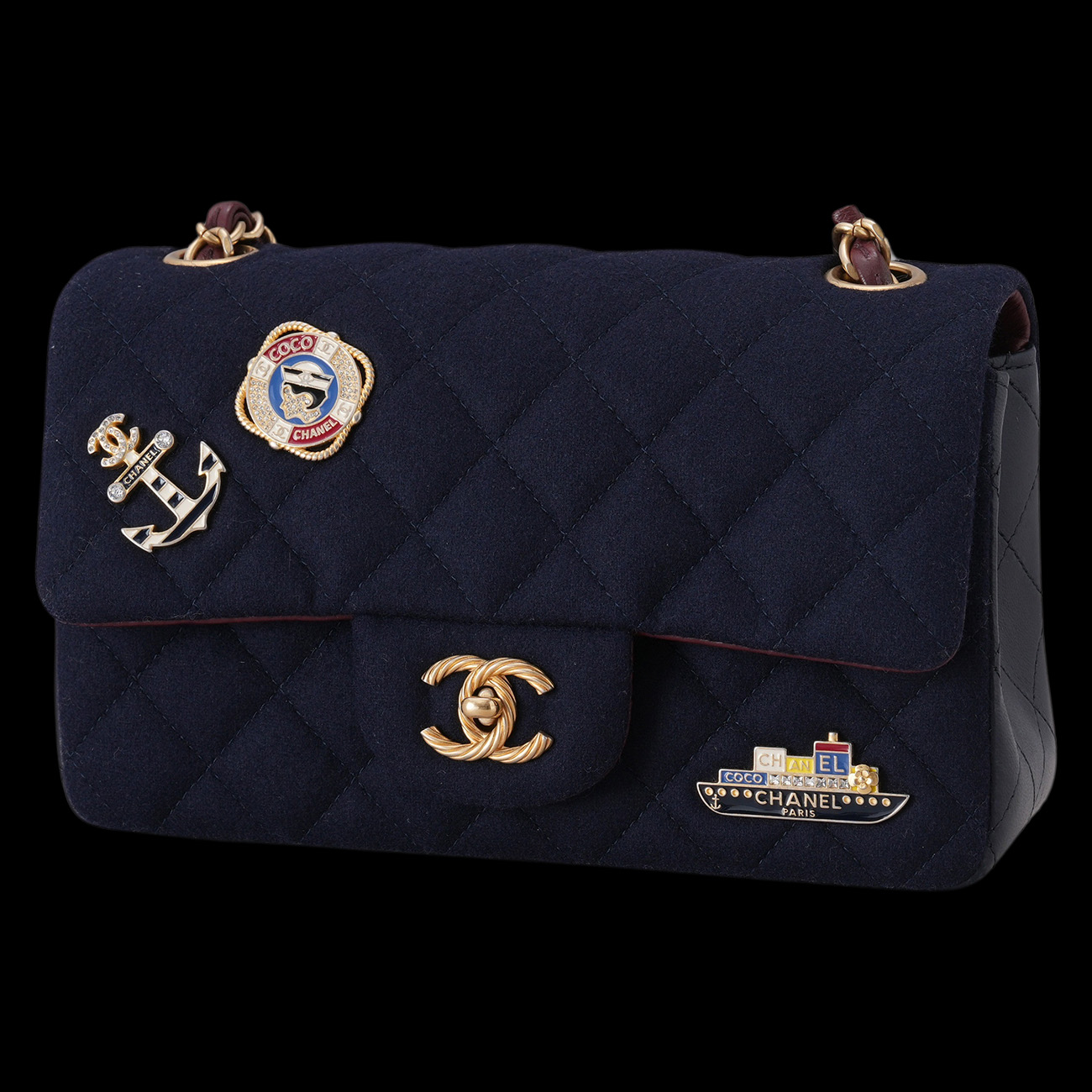 CHANEL(USED)샤넬 A69900 시즌 패브릭 클래식 뉴미니 크로스백