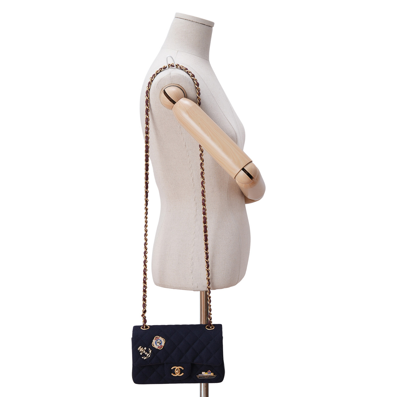 CHANEL(USED)샤넬 A69900 시즌 패브릭 클래식 뉴미니 크로스백