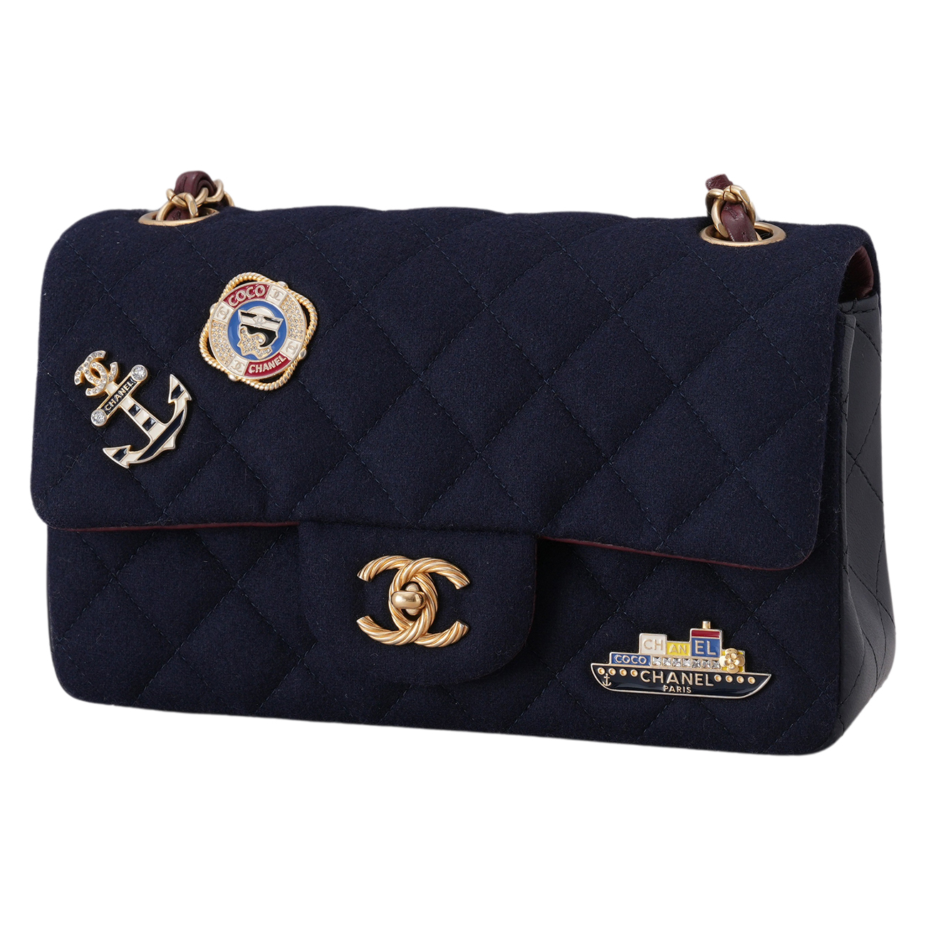CHANEL(USED)샤넬 A69900 시즌 패브릭 클래식 뉴미니 크로스백