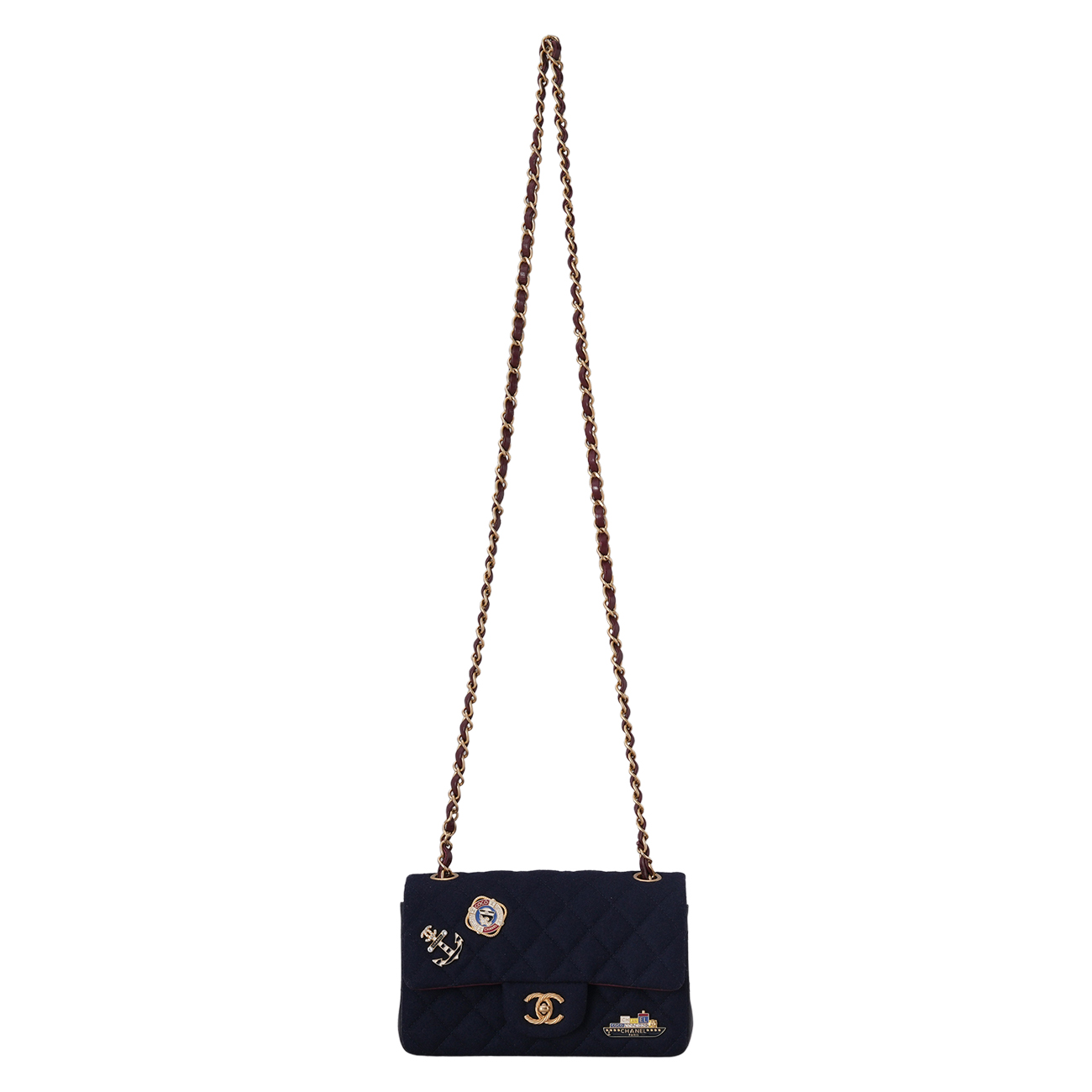 CHANEL(USED)샤넬 A69900 시즌 패브릭 클래식 뉴미니 크로스백