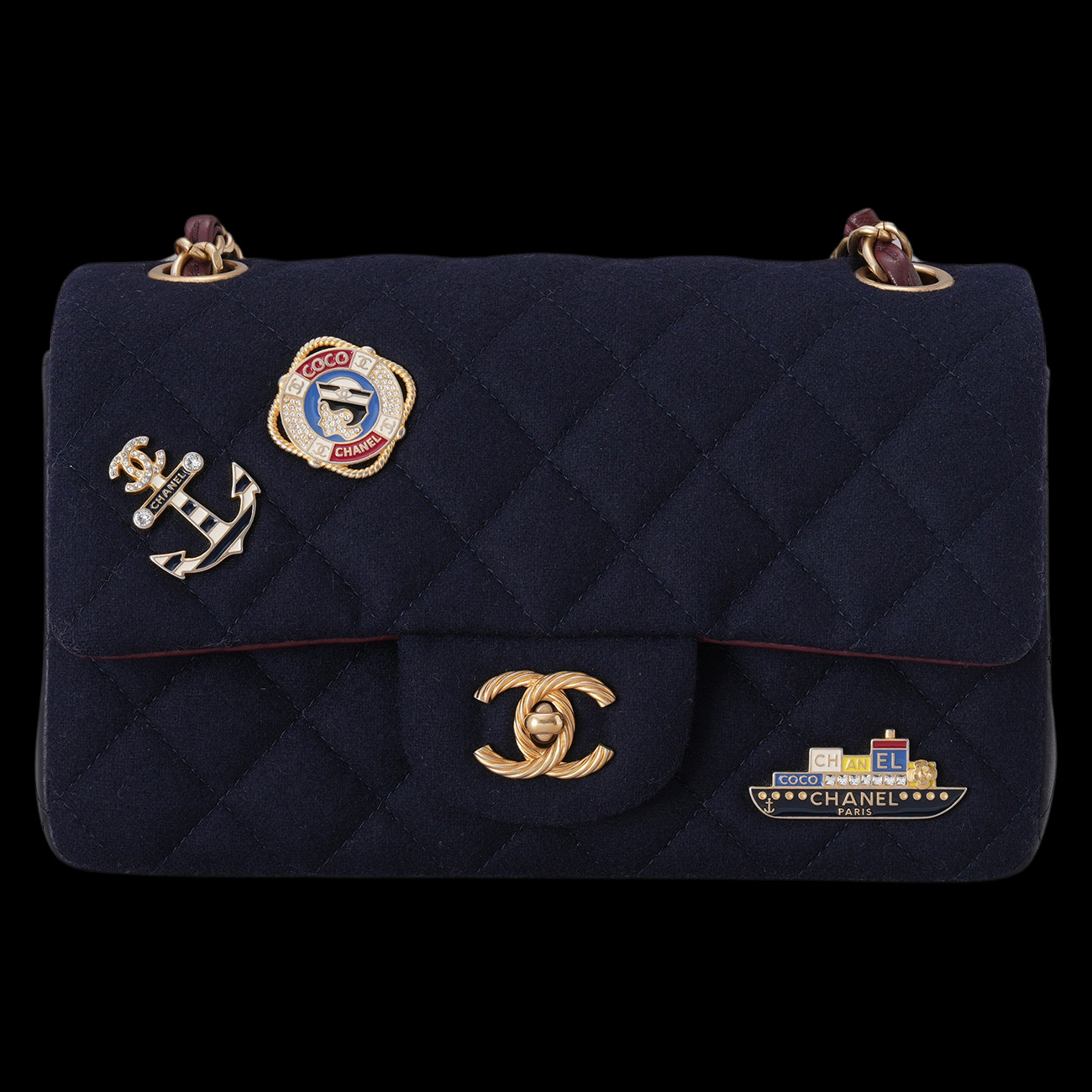 CHANEL(USED)샤넬 A69900 시즌 패브릭 클래식 뉴미니 크로스백