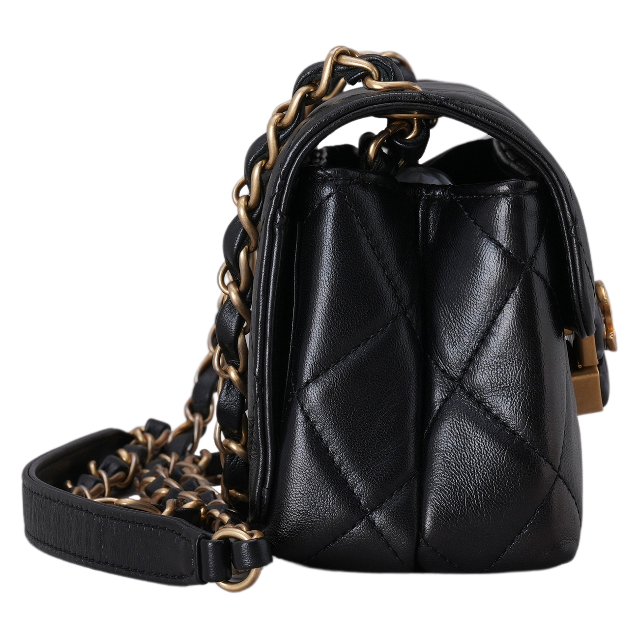 CHANEL(USED)샤넬 AS2633 시즌 CC로고 미니 체인 플랩백