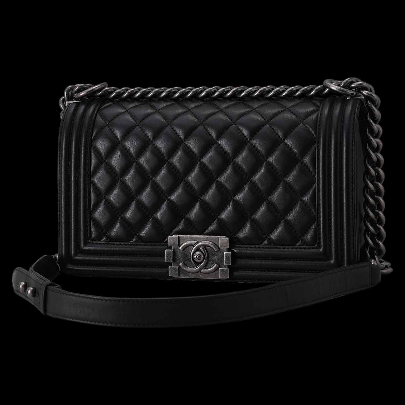 CHANEL(USED)샤넬 램스킨 보이샤넬 미듐 플랩백