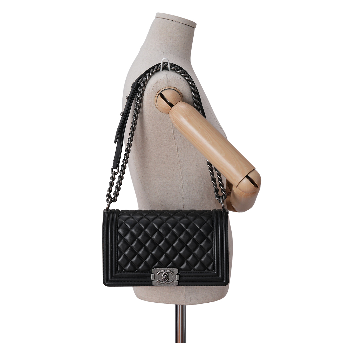 CHANEL(USED)샤넬 램스킨 보이샤넬 미듐 플랩백