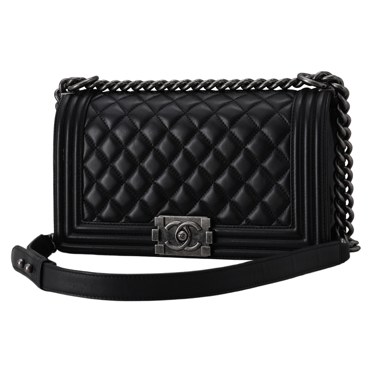 CHANEL(USED)샤넬 램스킨 보이샤넬 미듐 플랩백