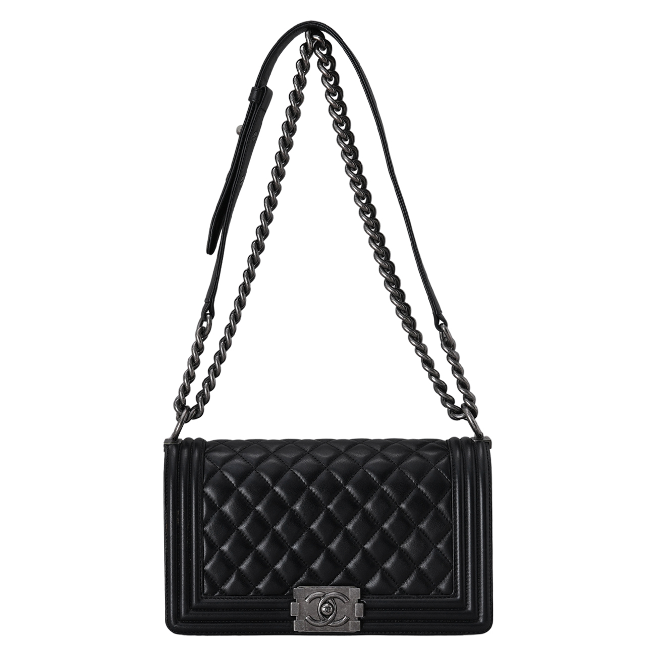 CHANEL(USED)샤넬 램스킨 보이샤넬 미듐 플랩백