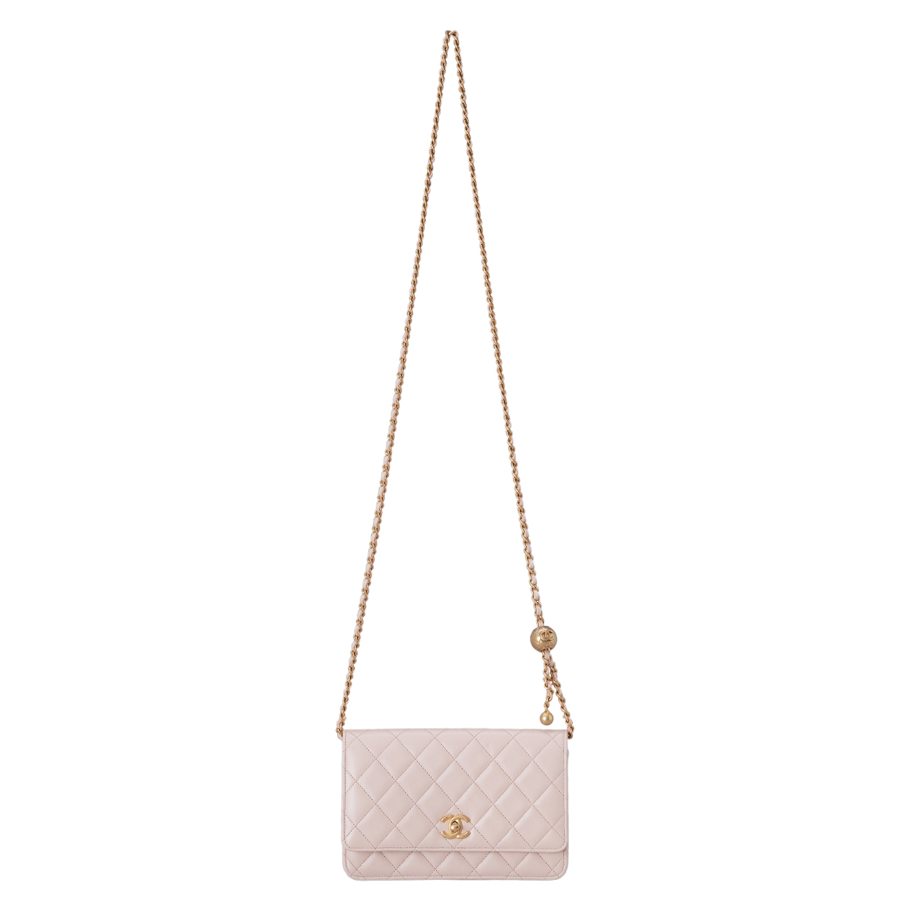 CHANEL(USED)샤넬 램스킨 골든볼 WOC 미니 크로스백