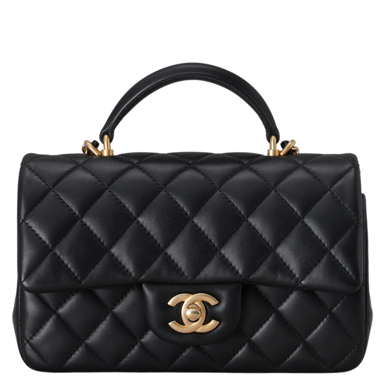 CHANEL(USED)샤넬 AS2431 뉴미니 탑핸들백