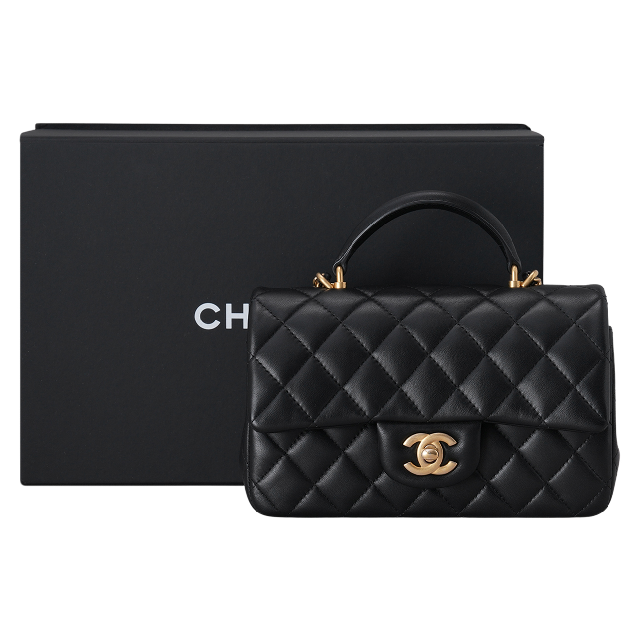 CHANEL(USED)샤넬 AS2431 뉴미니 탑핸들백