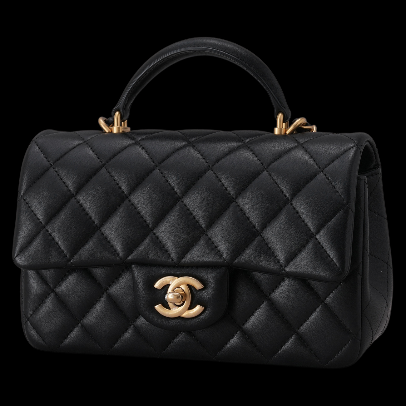 CHANEL(USED)샤넬 AS2431 뉴미니 탑핸들백