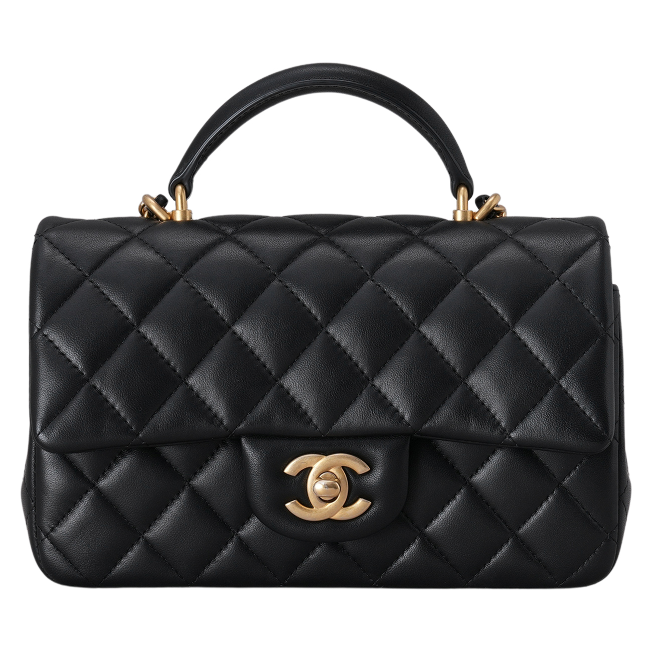 CHANEL(USED)샤넬 AS2431 뉴미니 탑핸들백