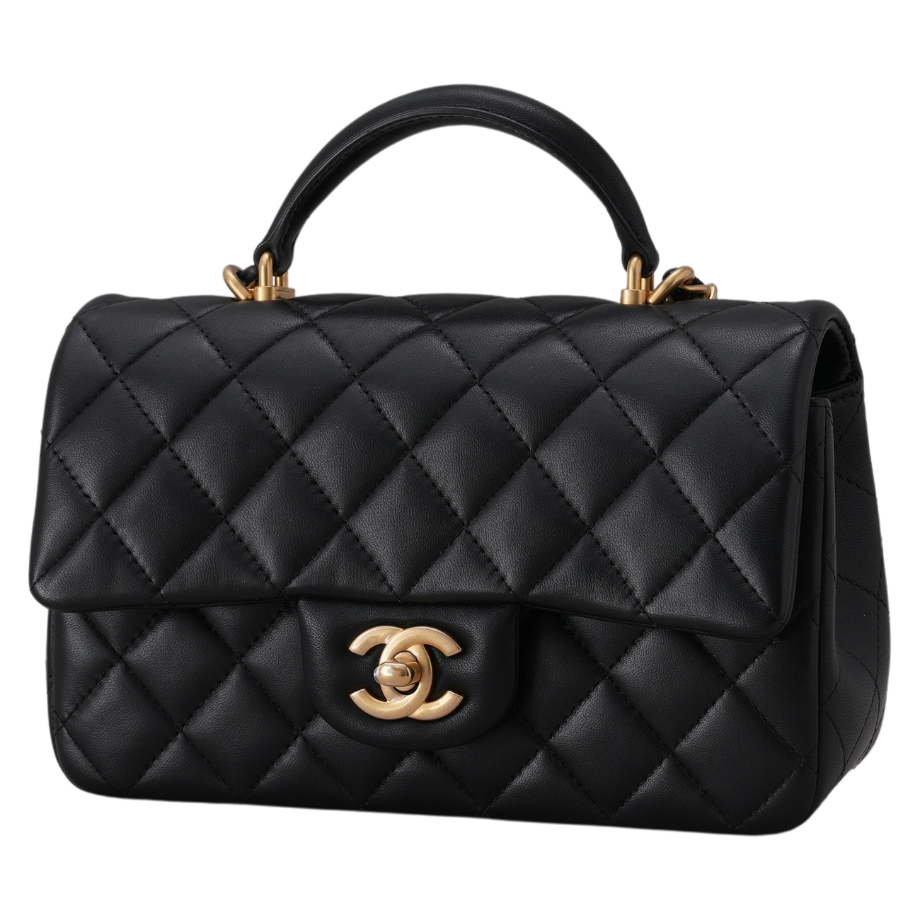 CHANEL(USED)샤넬 AS2431 뉴미니 탑핸들백