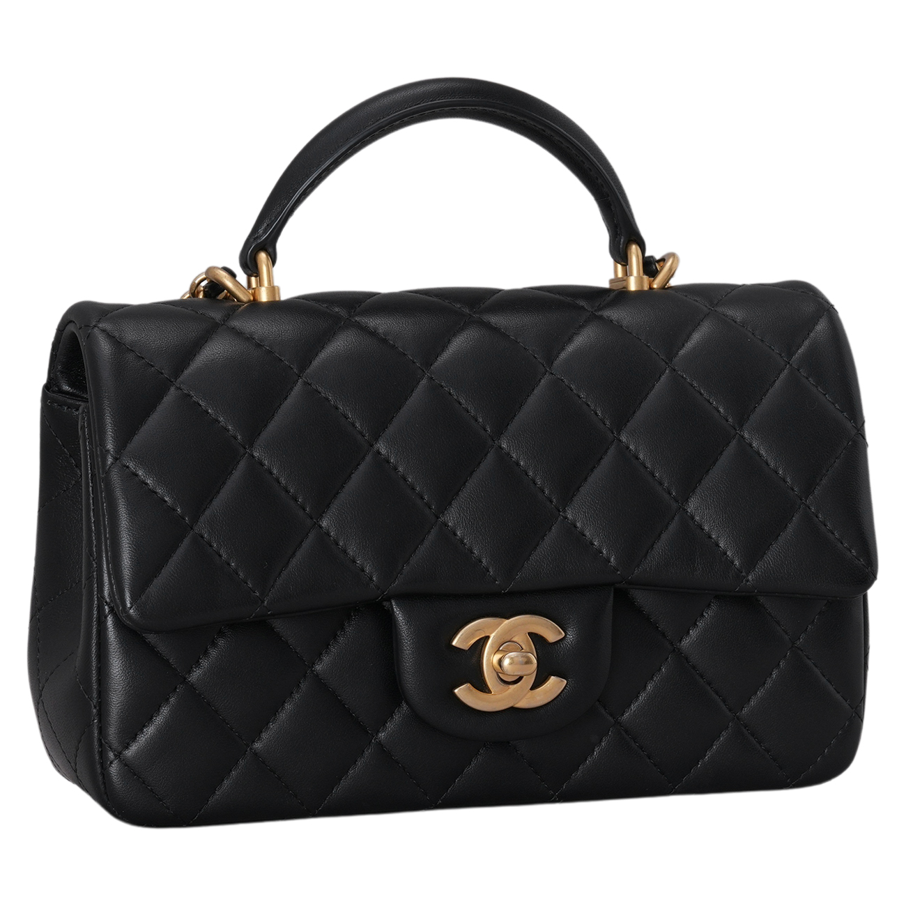 CHANEL(USED)샤넬 AS2431 뉴미니 탑핸들백