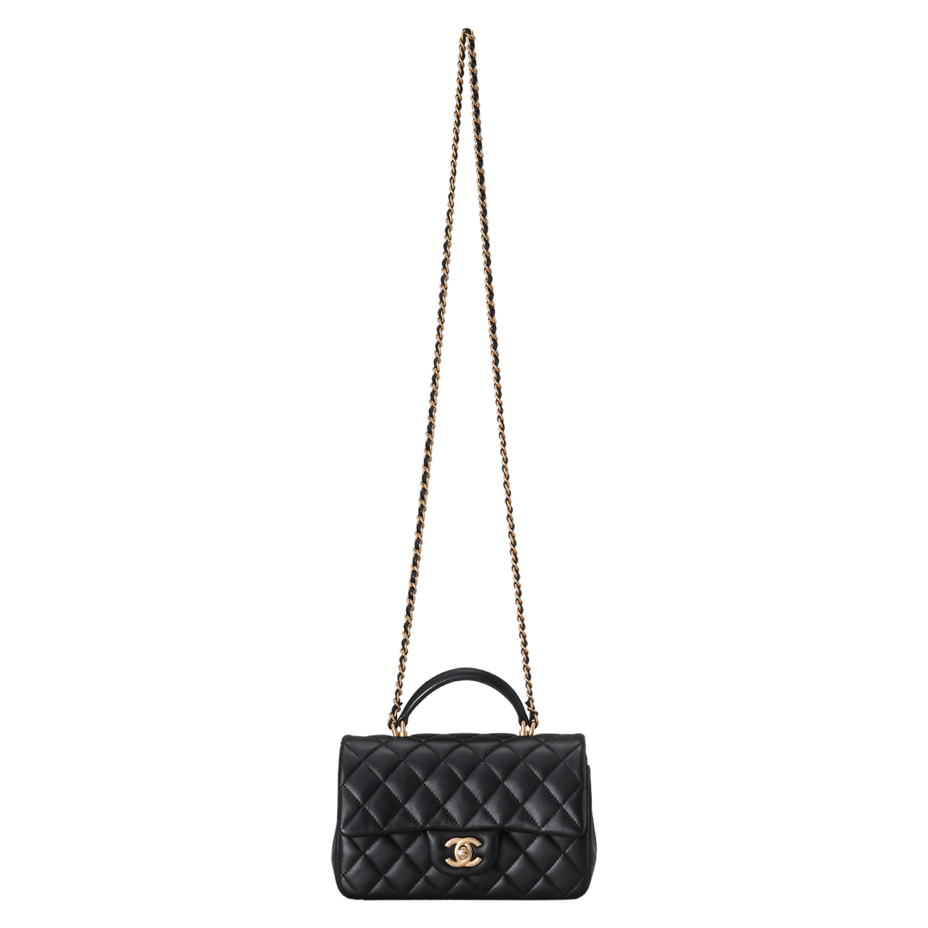 CHANEL(USED)샤넬 AS2431 뉴미니 탑핸들백