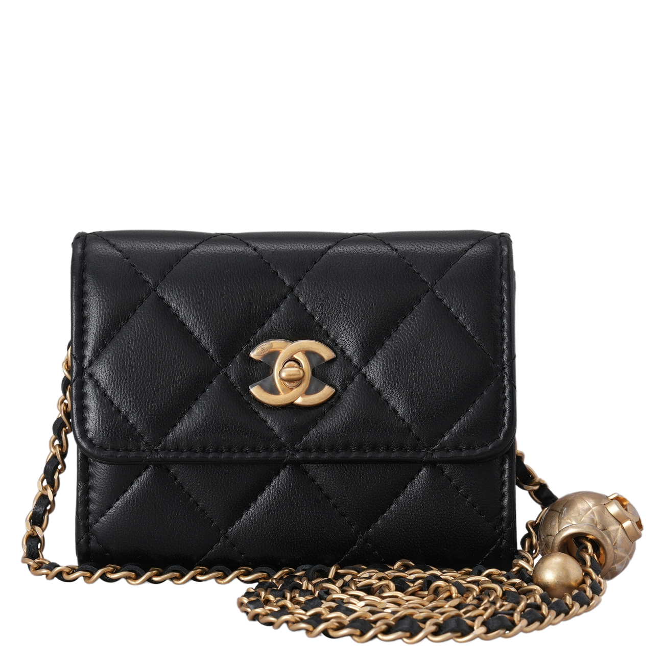 CHANEL(USED)샤넬 시즌 클래식 골든볼 체인 미니크로스백