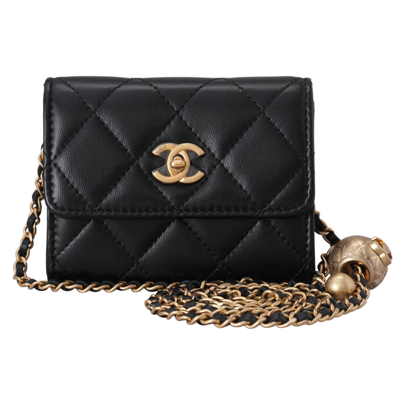 CHANEL(USED)샤넬 시즌 클래식 골든볼 체인 미니크로스백