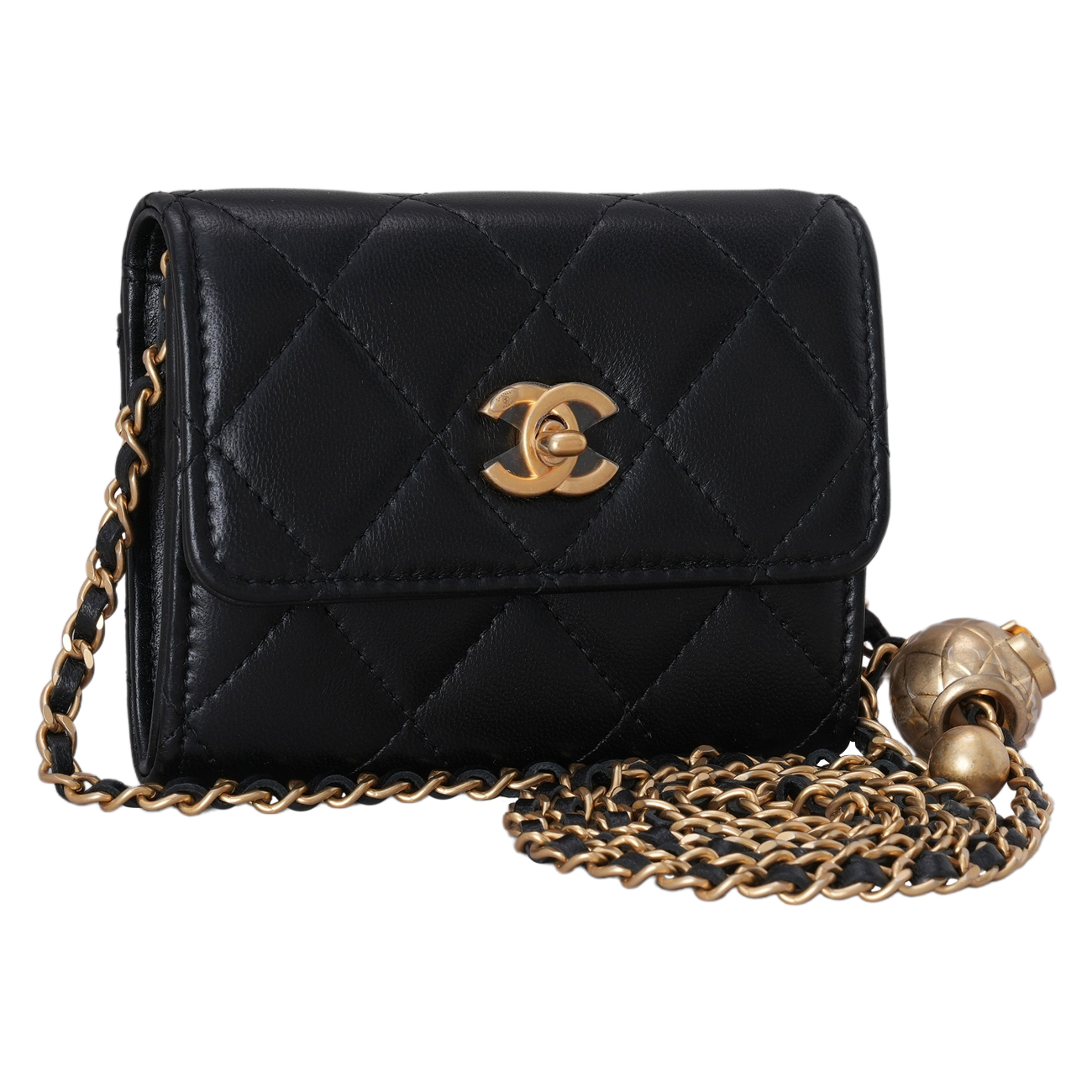 CHANEL(USED)샤넬 시즌 클래식 골든볼 체인 미니크로스백