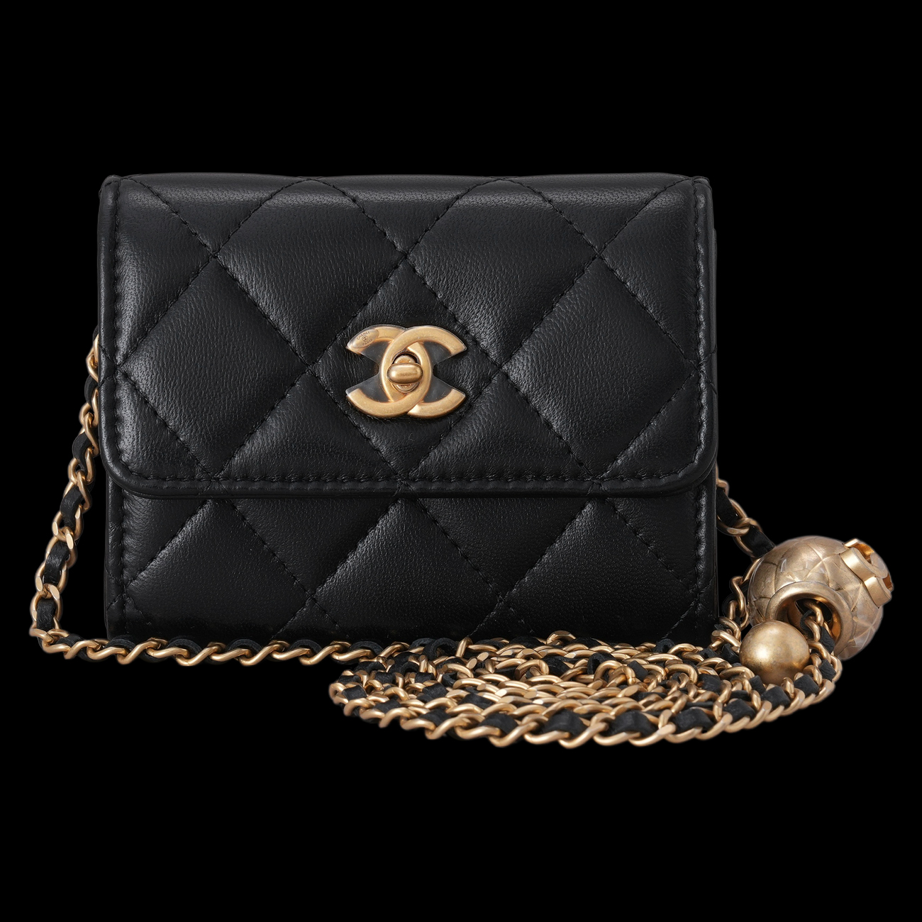 CHANEL(USED)샤넬 시즌 클래식 골든볼 체인 미니크로스백