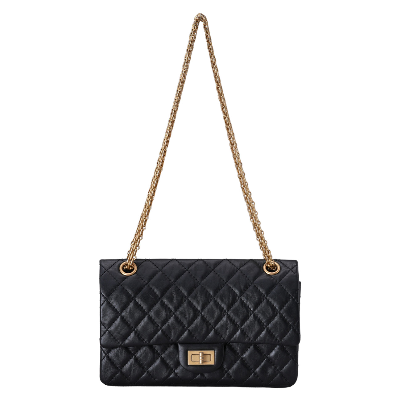 CHANEL(USED)샤넬 2.55 빈티지 클래식 미듐24 금장