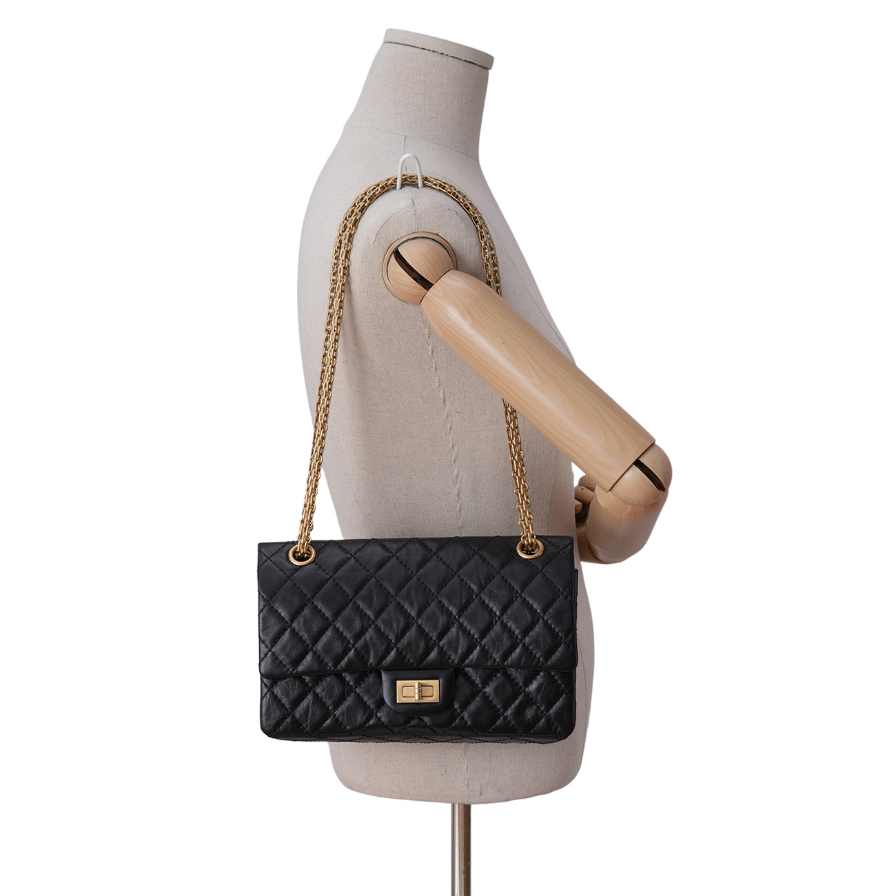 CHANEL(USED)샤넬 2.55 빈티지 클래식 미듐24 금장
