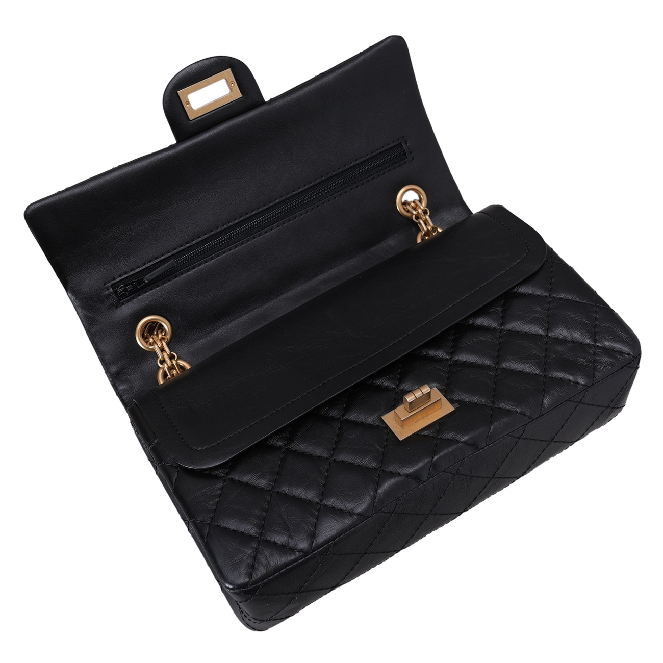 CHANEL(USED)샤넬 2.55 빈티지 클래식 미듐24 금장