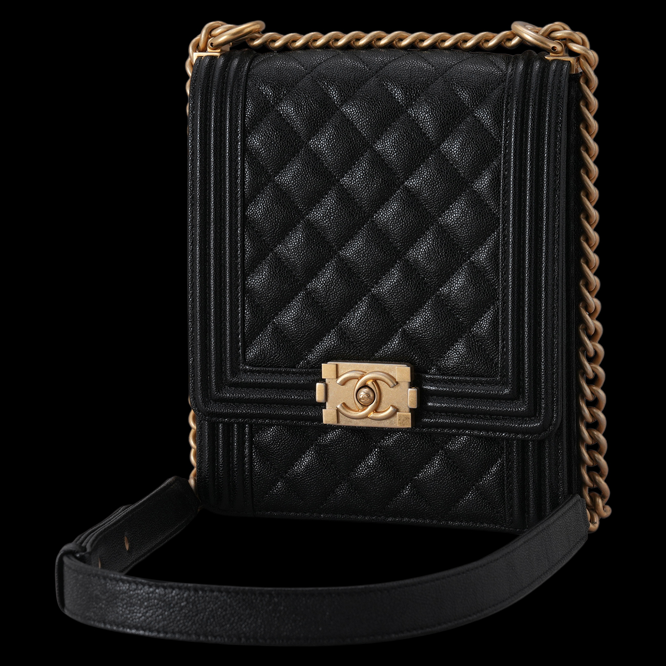 CHANEL(USED)샤넬 캐비어 보이샤넬 사첼백