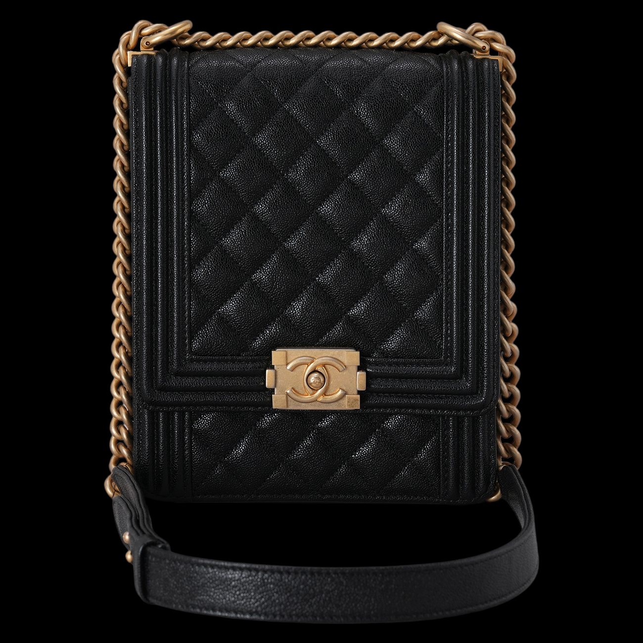 CHANEL(USED)샤넬 캐비어 보이샤넬 사첼백