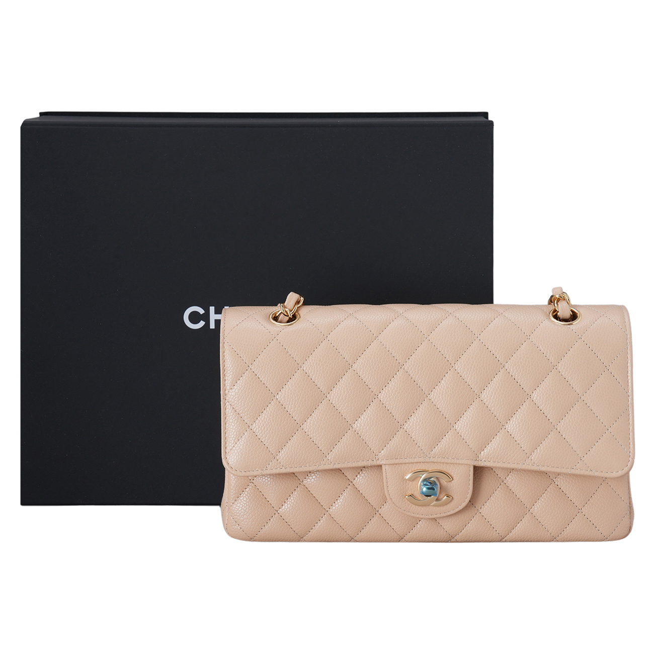 CHANEL(USED)샤넬 캐비어 클래식 미듐 플랩백