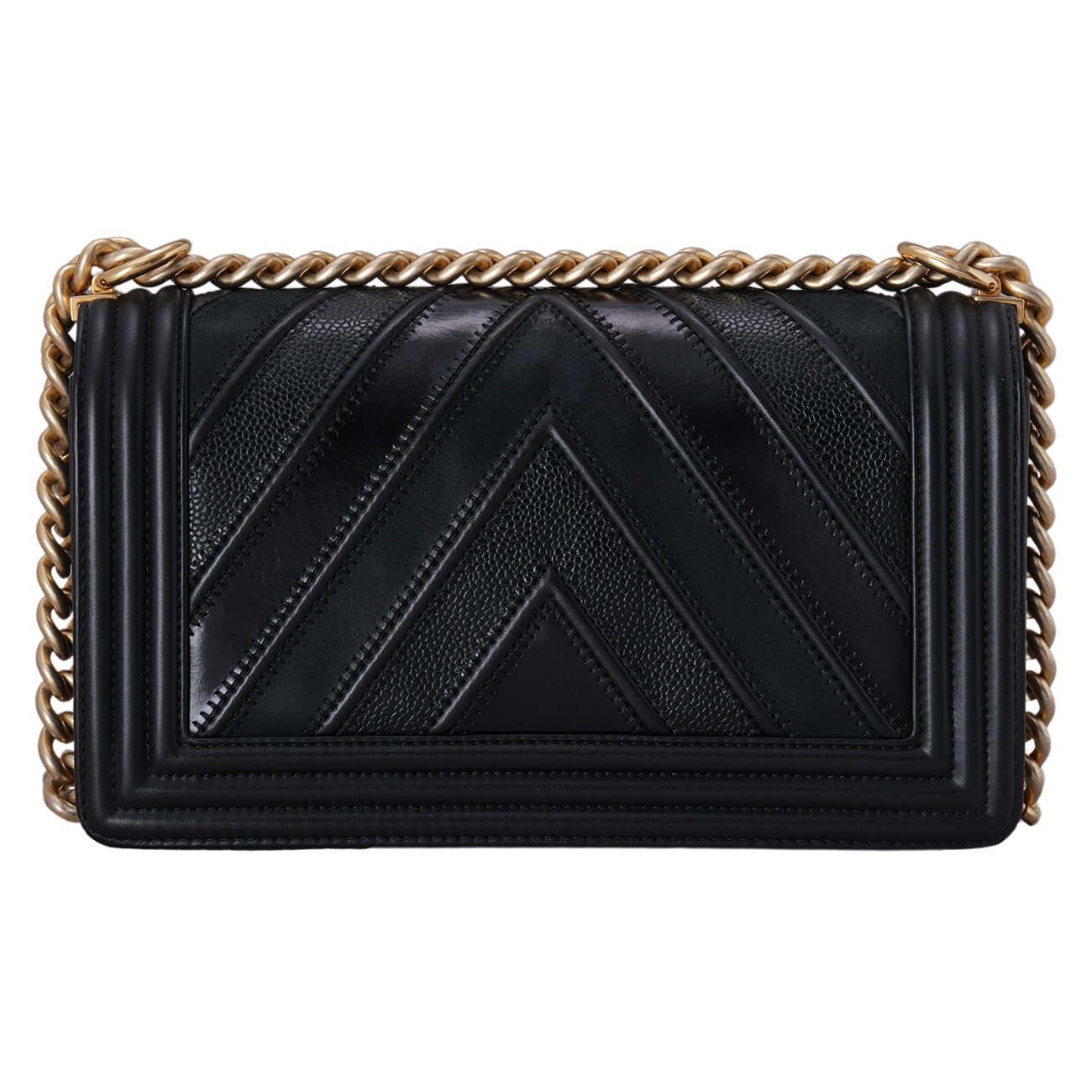 CHANEL(USED)샤넬 시즌 보이샤넬 쉐브론 미듐 플랩백